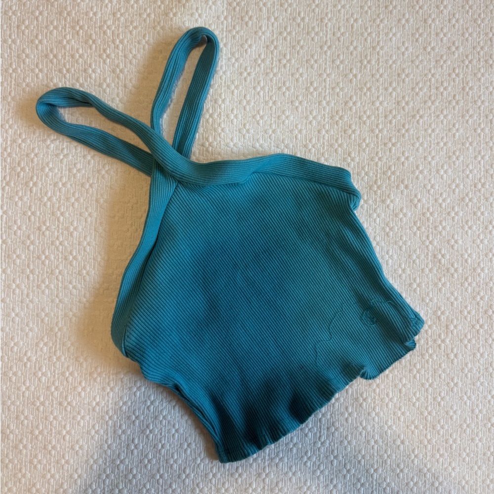 Bright Blue Ribbed Tank Top